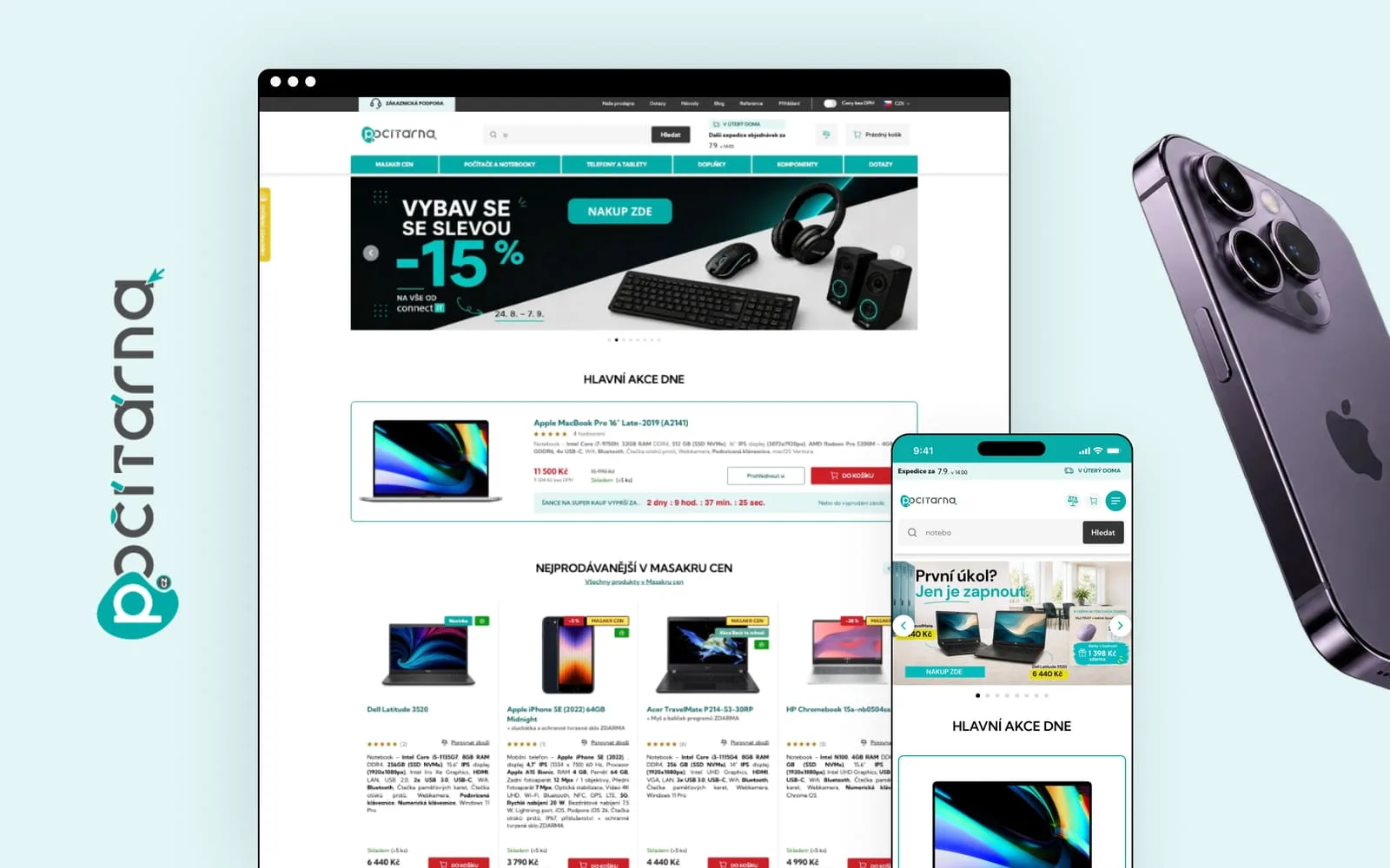 Počítárna – náhled e‑shopu